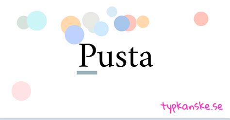 pusta korsord|PUSTA Synonymer .